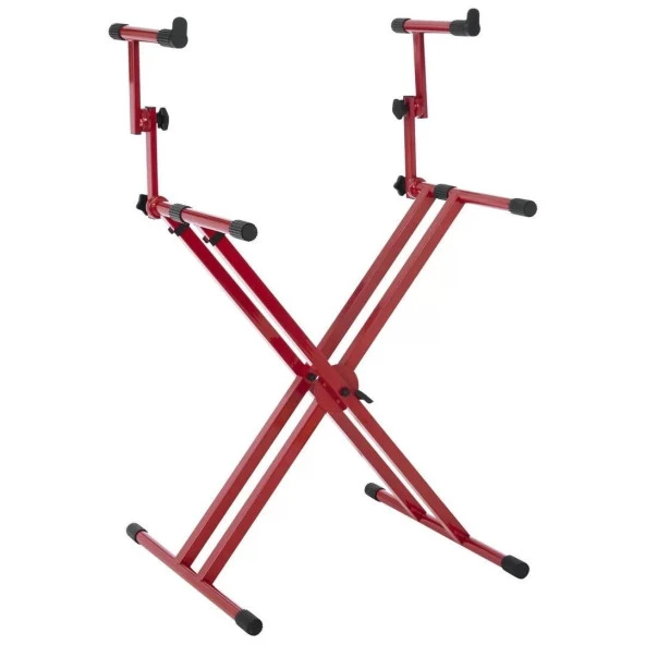 Gator Frameworks Gfw-key-5100xred | Red 2 Tier X Style Keyboard Stand