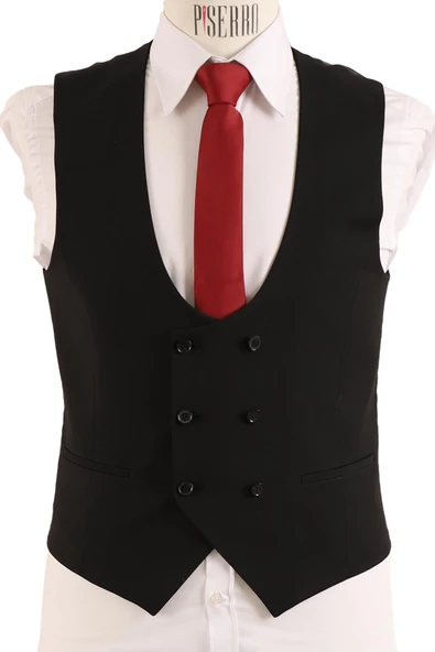 Yelekli Takım Elbise Slim Fit - 6