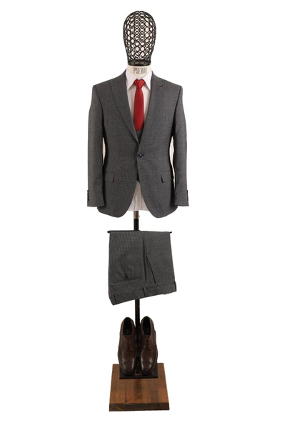 Yelekli Takım Elbise Slim Fit - 9