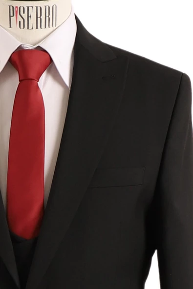 Yelekli Takım Elbise Slim Fit - 5