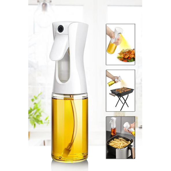 EA Home Püskürtmeli Air Frey Cam Sprey Yağ Şişesi Zeytinyağı Limon Püskürtücü Yağdanlık 225 Ml - 3