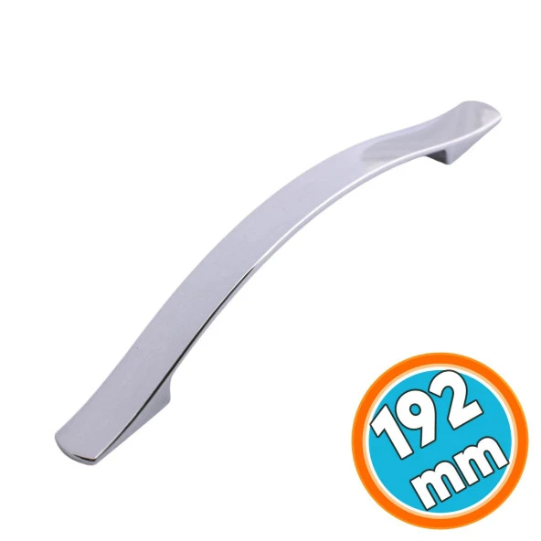 Metal Kulp Mobilya Mutfak Dolabı Çekmece Dolap Kapak Kulpu Kulbu 192 mm Krom
