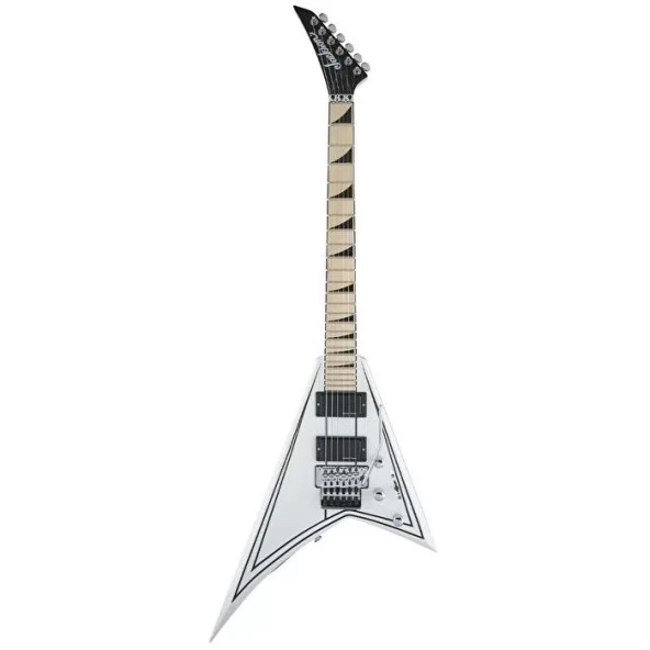 Jackson X Rhoads Rrx24m Akçaağaç Klavye Snow White With Black Pinstripes Elektro Gitar