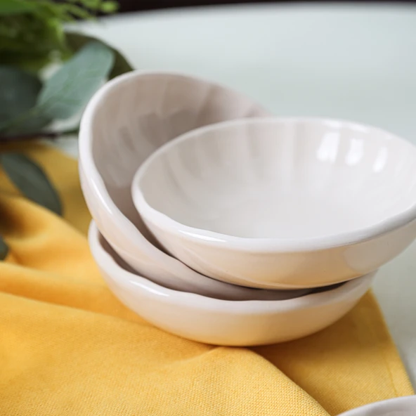Keramika Krem Sirius Çerezlik / Sosluk 12 Cm 6 Adet 030 - 4