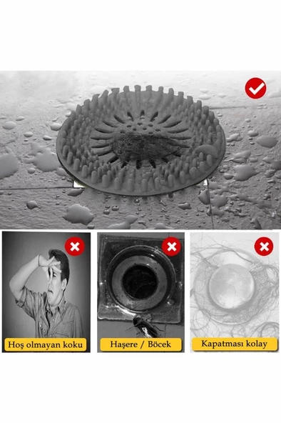 Mithra Life Yuvarlak Silikon Süzgeçli Lavabo Tıpası MIT1068 - 3