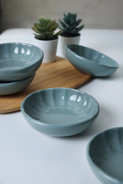 Keramika Yeşil Sirius Çerezlik / Sosluk 12 Cm 6 Adet 326 - Resim 2