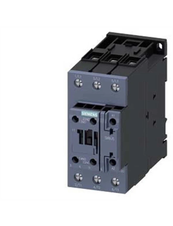 Siemens 3Rt2037-1Nb30 Üç Fazlı- Sirius Kontaktör- Dc 20-33V Bobinli- 30 Kw- 1No 1Nc