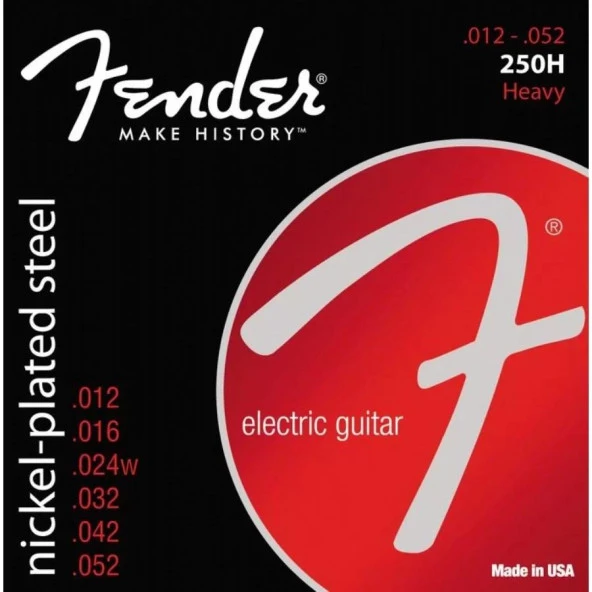 Fender Super 250 Nickel Plated Steel Ball End 250rh .010-.052 Elektro Gitar Teli