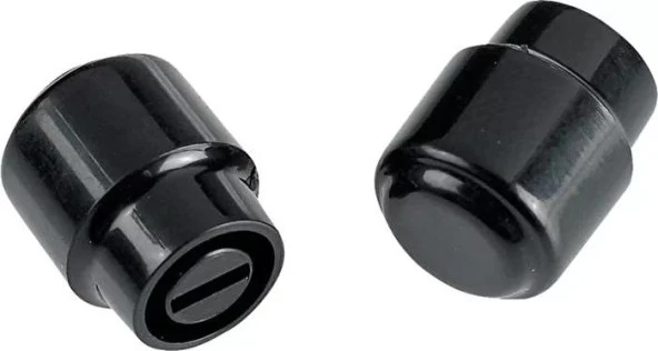 Fender Telecaster Barrel Switch Tips Black 2 Kontrol Düğmesi