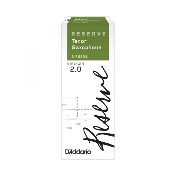 D'addario Woodwinds Reserve Dkr0520 Tenor Saksafon Kamışı No:2 - 1