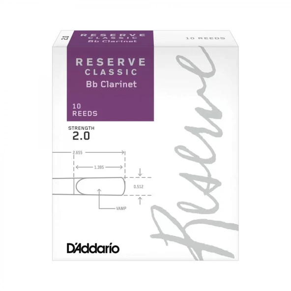 D'addario Woodwinds Reserve Classic Dct1020 Sib Klarnet Kamışı No:2