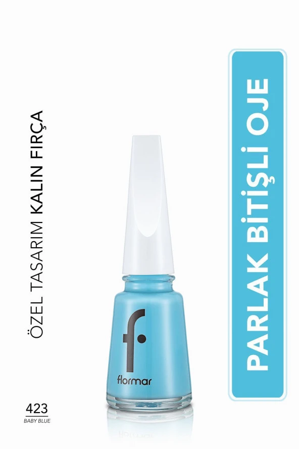 Nail Enamel Yüksek Pigmentli & Parlak Bitişli Oje Fne-423 Baby Blue