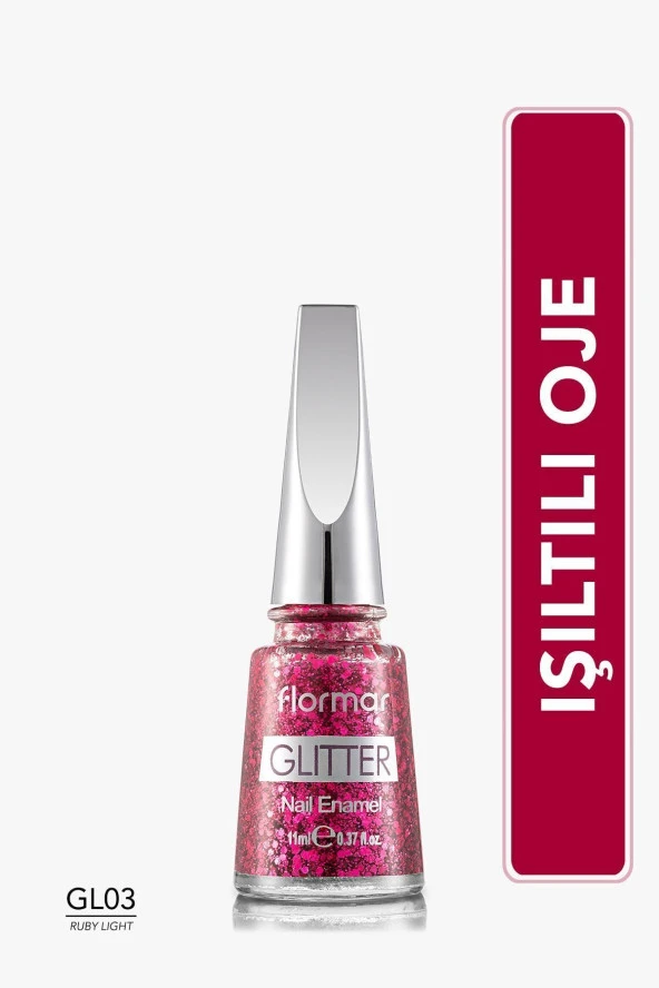 Oje - Glitter Nail Enamel Gl03 Ruby Light 8690604195688 34000006