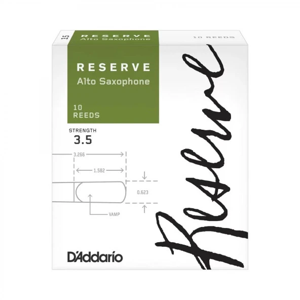 D'addario Woodwinds Reserve Djr1035 Alto Saksafon Kamışı No:3.5