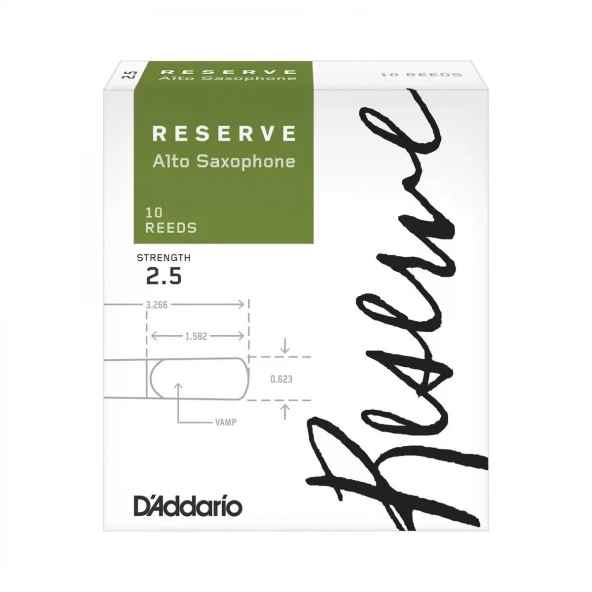 D'addario Woodwinds Reserve Djr1025 Alto Saksafon Kamışı No:2.5