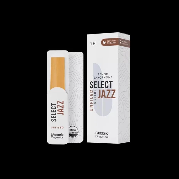 D'addario Woodwinds Organic Select Jazz Unfiled Tenor Saksafon Kamışı No:2 Hard