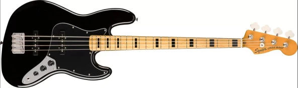 Squier Classic Vibe 70s Jazz Bass Akçaağaç Klavye Black Bas Gitar