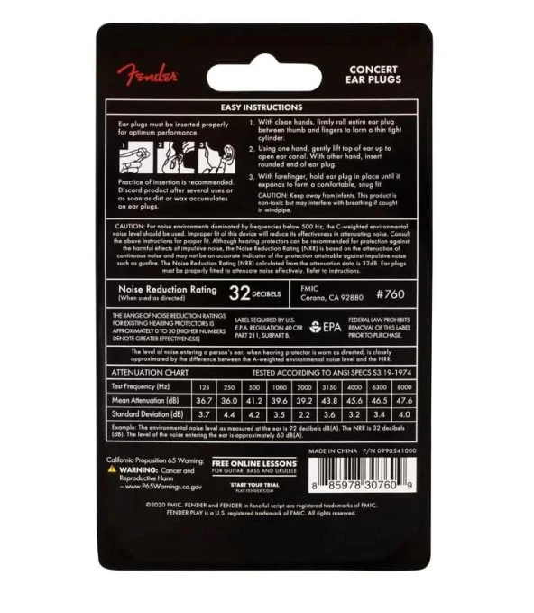 Fender Concert Ear Plugs 10 Pair Daphne Blue Kulak Tıkacı - 2