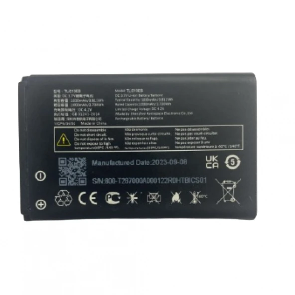 TCL T302X PİL BATARYA TLİ010EB 1000 mAh ürün görseli