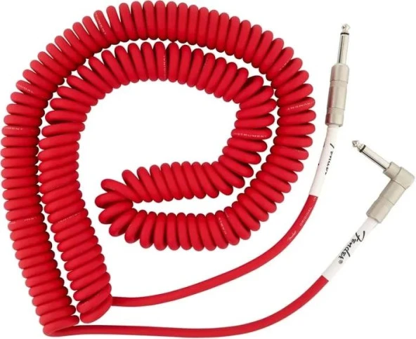 Fender Original Coil Cable Düz/l Uçlu 9m Fiesta Kırmızı Enstrüman Kablosu