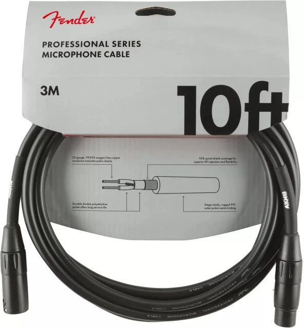 Fender Professional 7m Siyah Mikrofon Kablosu - 4