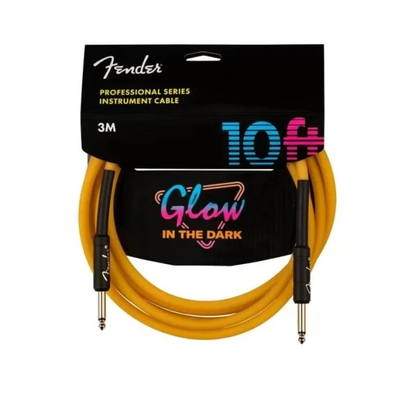Fender Professional Fosforlu Turuncu 5m Enstrüman Kablosu - 3