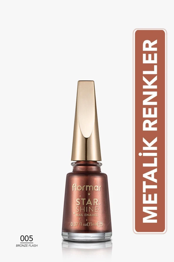 Metalik Parlak Oje - Star Shine Nail Enamel - 005 Bronze Flash-8690604564156 - Resim 2