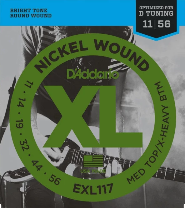 Daddarıo Exl117 Elektro Gitar Tel Seti, Xl, 11-56, Optımızed For D