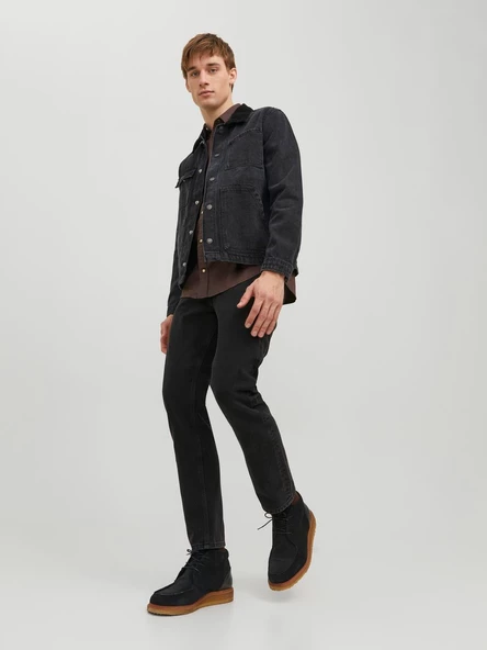JACK JONES Chris Model Rahat Kalıp Kot Pantolon 12237392 - Resim 7