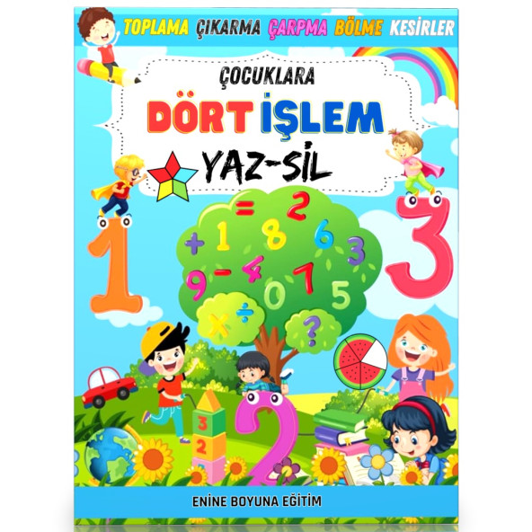 Çocuklara Dört İşlem YAZ-SİL Kitabı