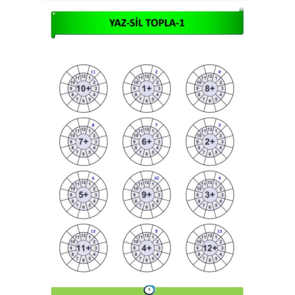 Çocuklara Dört İşlem YAZ-SİL Kitabı - 2