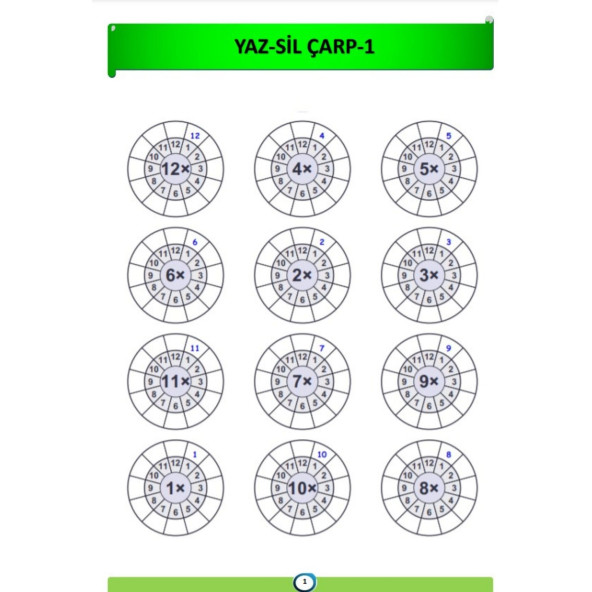 Çocuklara Dört İşlem YAZ-SİL Kitabı - 4
