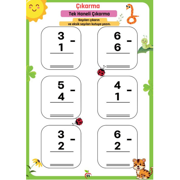 Okul Öncesi ve 1. Sınıflar İçin Matematik YAZ-SİL Kitap Seti - 5