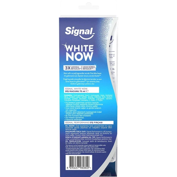 Signal White Now Diş Macunu Original + 75 ml Diş Fırçası Performans - 2