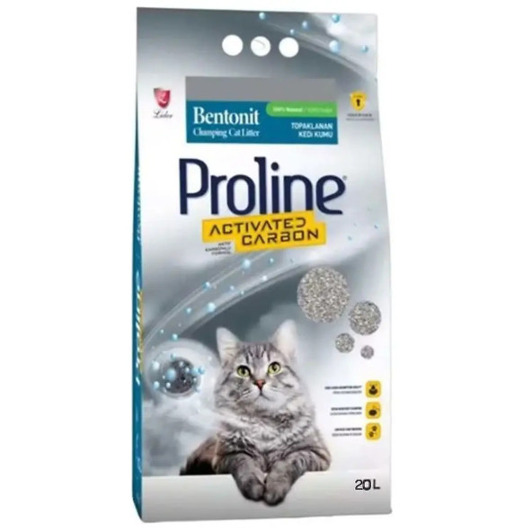 Proline Aktif Karbonlu Topaklanan 20 lt Bentonit Kedi Kumu