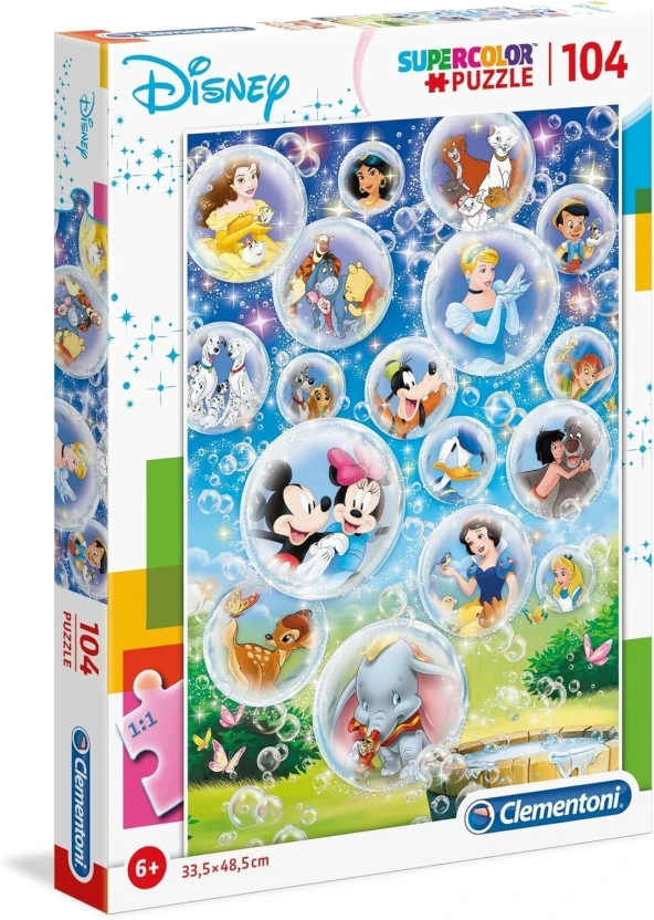 Clementoni  27119  Supercolor Puzzle for Children Disney Classic 104 Parça