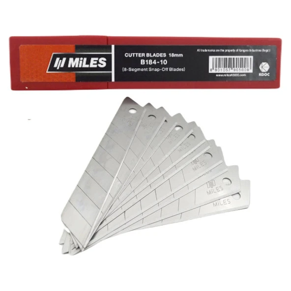 Miles Geniş Maket Bıçağı Yedeği 18 mm 10 lu 1 Tüp