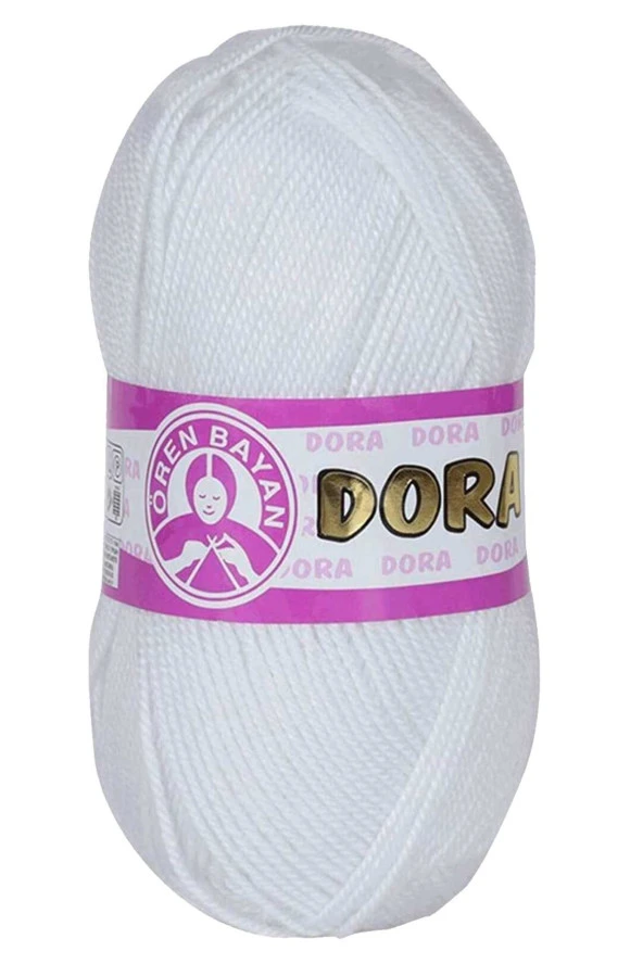 Dora El Örgü İpi Yünü 100 gr 000 Beyaz