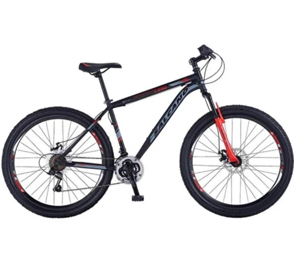 Salcano Lion 26" Jant M. Disk 21 Vites 15' Kadro Dağ Bisikleti Mat Gri Kırmızı Siyah - Resim 2