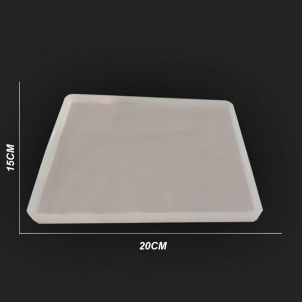 Tepsi  Silikon Reçine ve Beton Kalıp - Dikdörtgen - Kod: 207SN - Resim 2