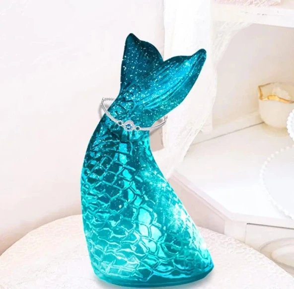 Deniz Kızı Kuyruğu Epoksi Mum Ve Beton Kalıbı - Hobi Kalıbı - Kod:1103 - Resim 3