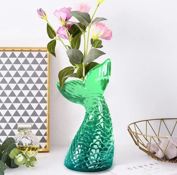 Deniz Kızı Kuyruğu Epoksi Mum Ve Beton Kalıbı - Hobi Kalıbı - Kod:1103 - Resim 5