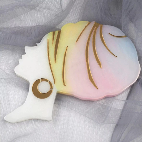 Kadın Silüeti Bardak Altı Reçine Epoksi ve Beton Kalıbı -Kod:240 - 6