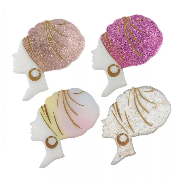 Kadın Silüeti Bardak Altı Reçine Epoksi ve Beton Kalıbı -Kod:240 - 7