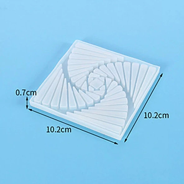 Bardak Altı Desenli Reçine Epoksi Kalıbı -Kod:128 - Resim 2