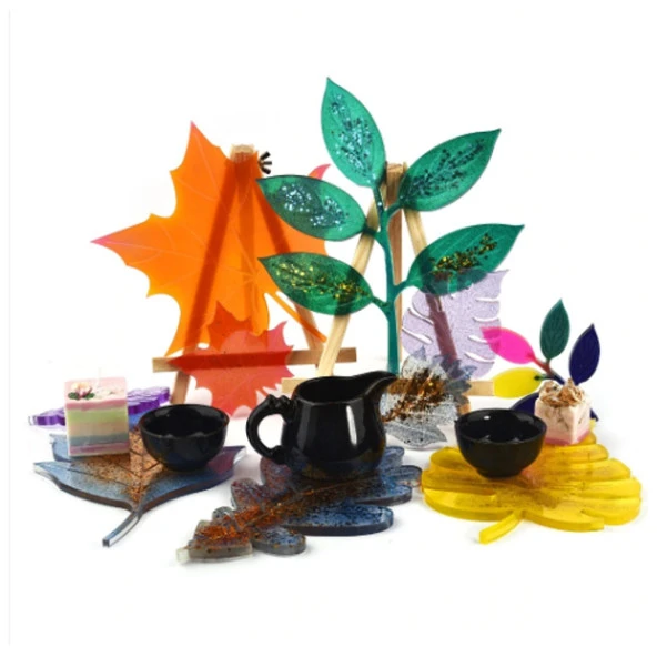 Reçine Epoksi Bardak Altı Yaprak Model -Kod:355 - 3