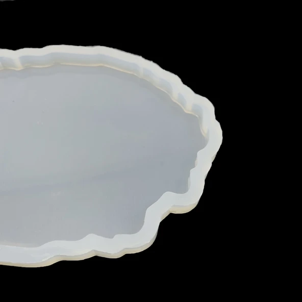 Bardak Altı Reçine Epoksi Kalıp - Oval Dalgalı - B16 - 2