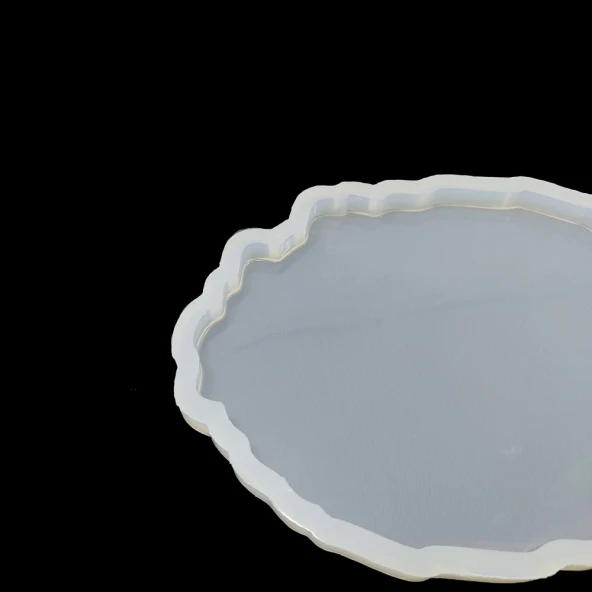 Bardak Altı Reçine Epoksi Kalıp - Oval Dalgalı - B16 - 3