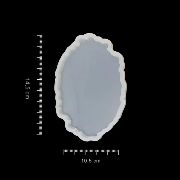 Bardak Altı Reçine Epoksi Kalıp - Oval Dalgalı - B16 - 4