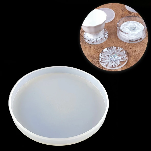 Çay Bahane Bardak Altı- Epoksi ve Beton Kalıbı -Kod:322